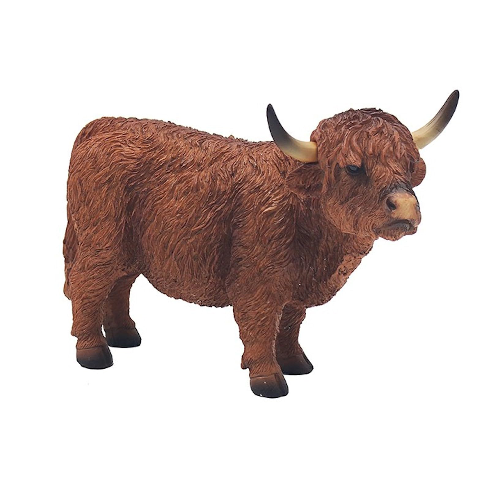 Lesser & Pavey Highland Cow Ornaments For Gift, Brown