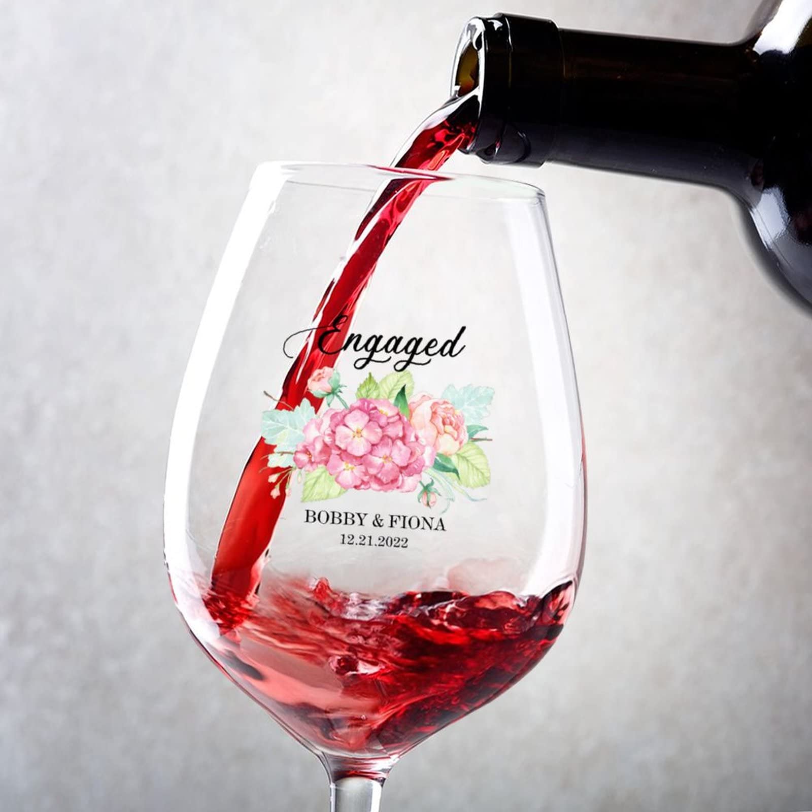 Lot de 2 verres à vin gravés pour sceller vos plus beaux moments