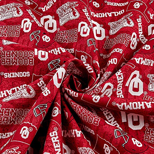 ncaa oklahoma sooners 1178 tone on tone redwhite fabric by the yard