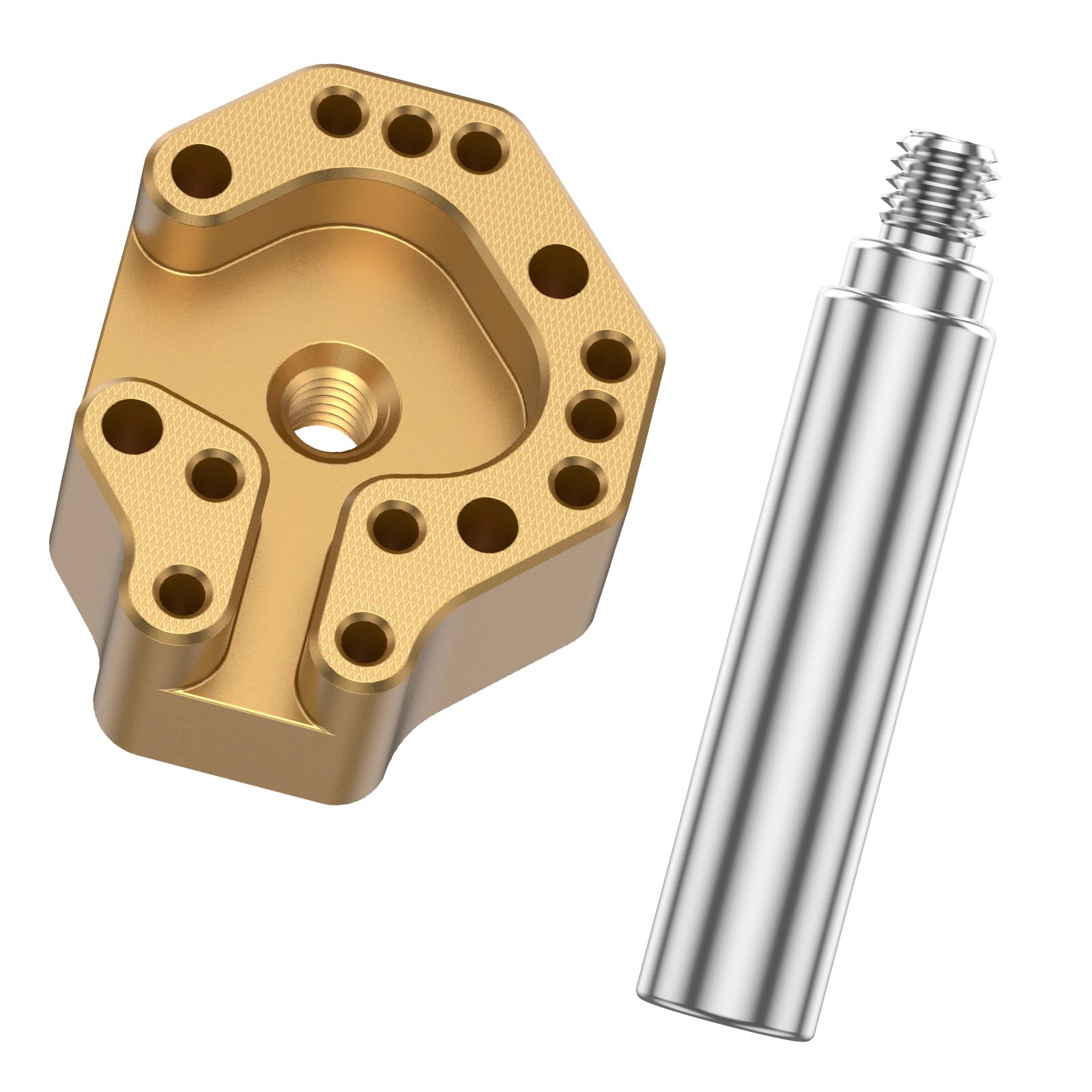 Lulobtg Golden Soldering Iron Tip With Adapter Multi Hole Chrome Plated Copper Tip Fast Heating For Joystick Desoldering