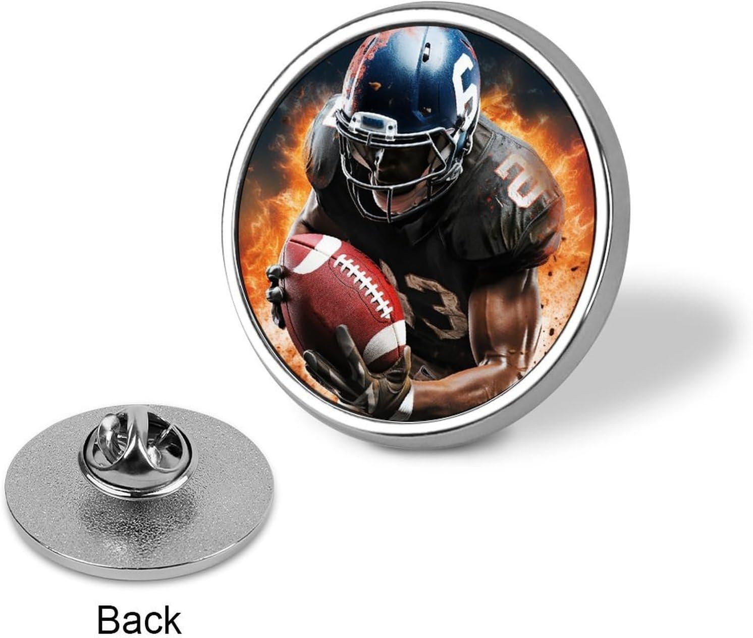 Cool American Football Brooch Pins Lapel Pins for Men Women Badge Button Cover Decorative Jewelry Charms for Hats Bags Backpacks Suits Shirts Scarves Clothing Accessories Banquet Wedding Gift image 3