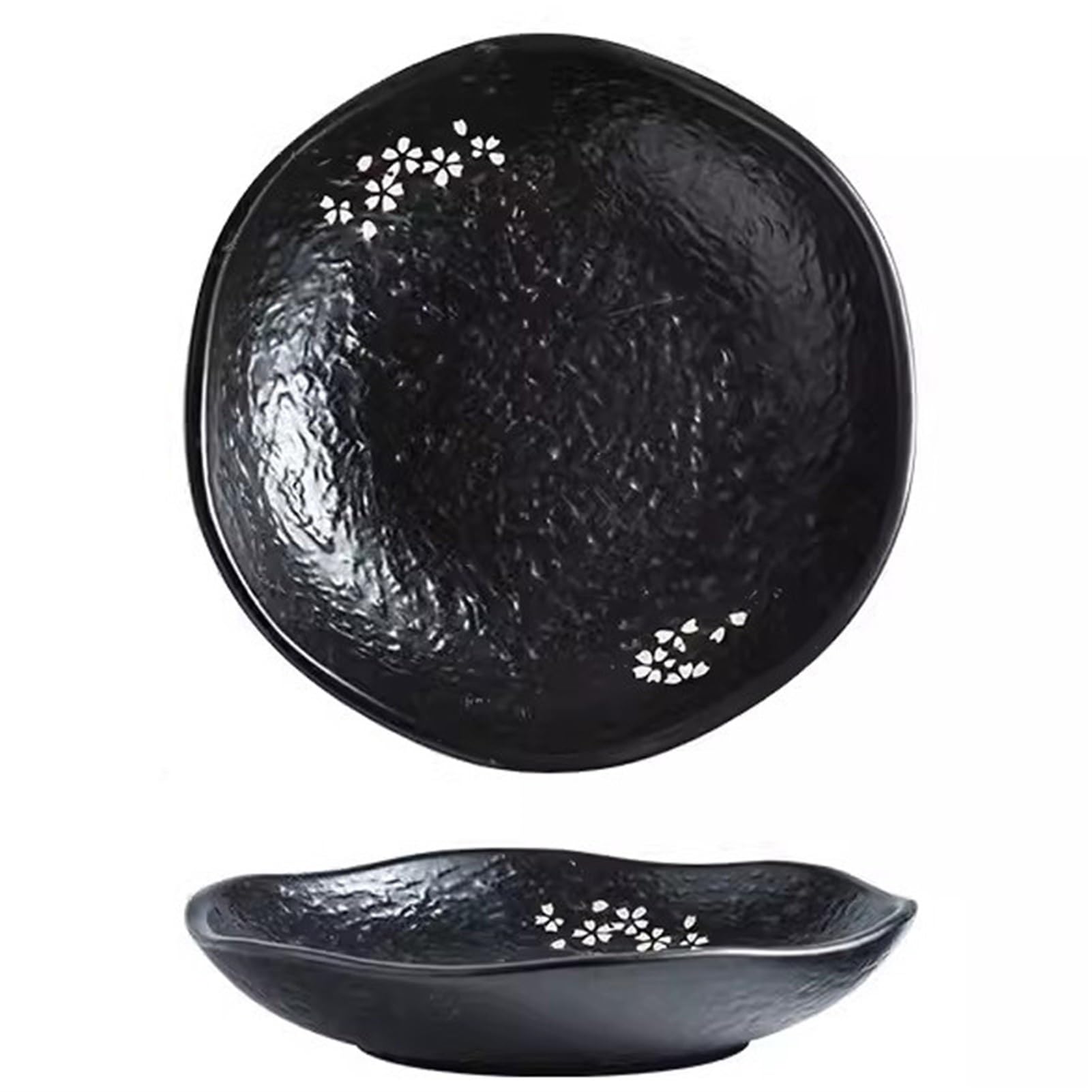 8 inch Appetizer Plates Set, Vintage Look Porcelain Dessert/Salad Plates - Small Dinner Plates for Sides, Snack, Pasta - Kitchen Ceramic Serving Dishes - Set of 2 (Color : E)