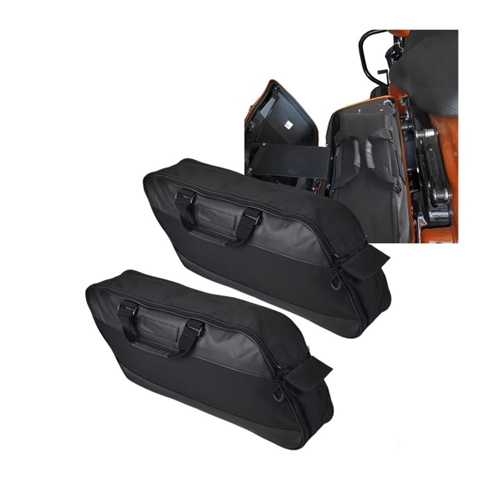 Borsa Sella Moto Per Road Glide (EFI) - FLTR Borsa Sella Per Moto Nera Per Portapacchi Morbida(1 PCS)