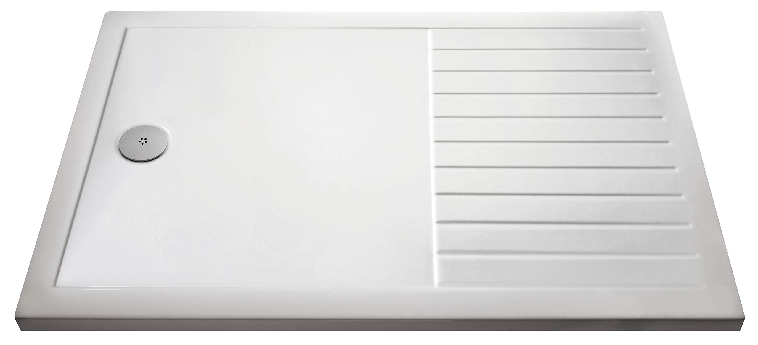 Nuie White Crown Trays Wetroom Rectangular Shower Tray 1700X800mm (Gloss ).