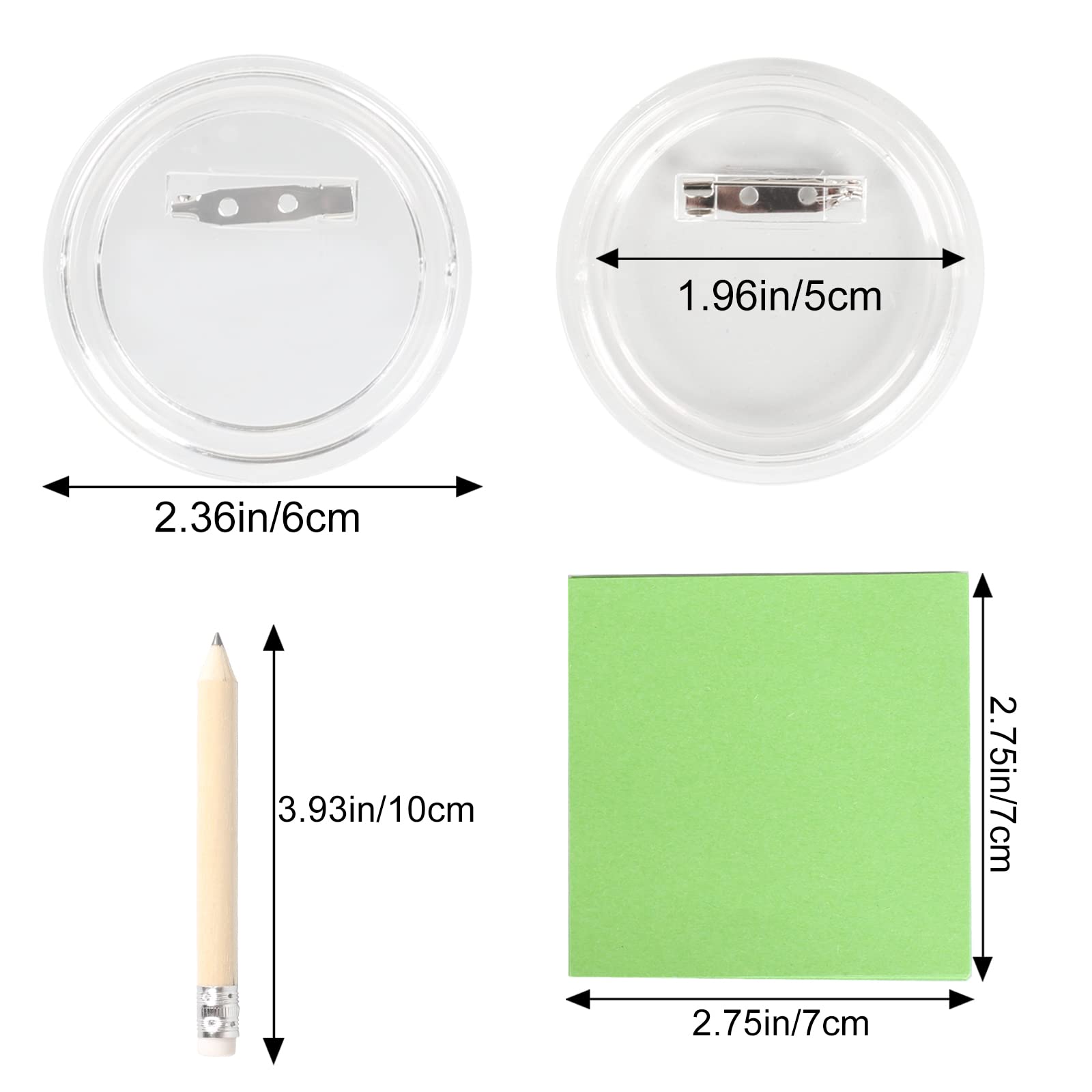 Fushing Lot de 50 badges en plastique transparent Vertical de cartes de