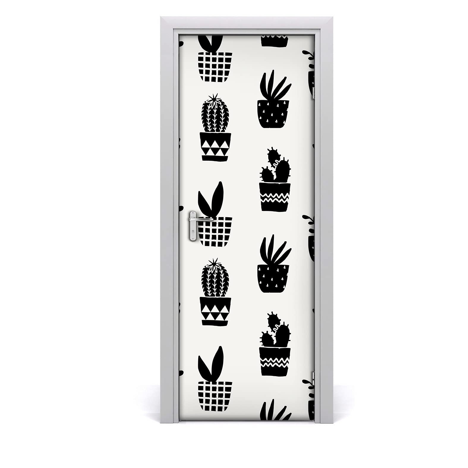 Renueva puertas viejas con el vinilo autoadhesivo de cactus de 85x200cm