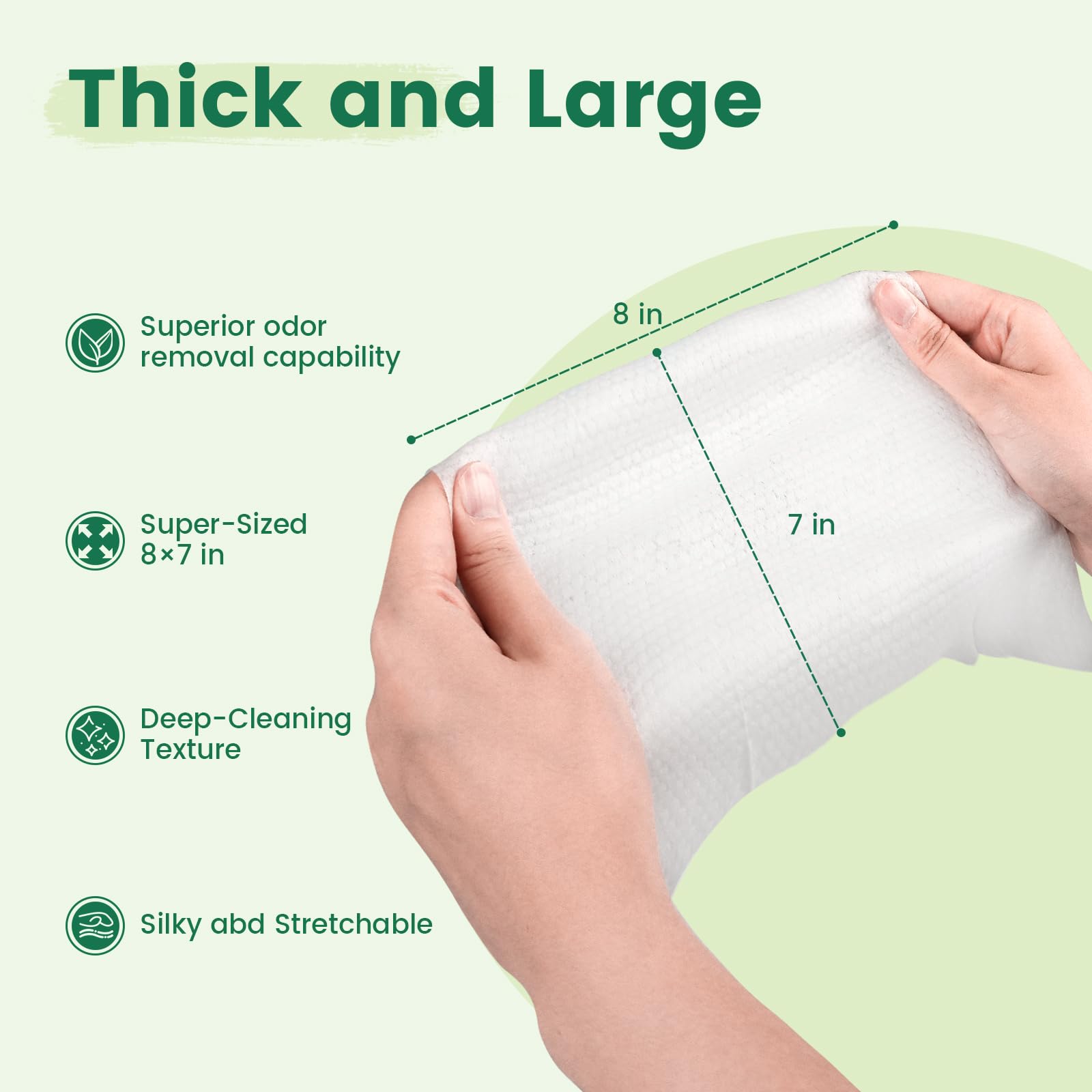 Lot de 400 lingettes non parfumées pour pattes et fesses - Grandes lingettes épaisses pour chiot - Pour le visage et le corps - Lingettes de nettoyage désodorisantes pour chat - Nettoyage des poils et