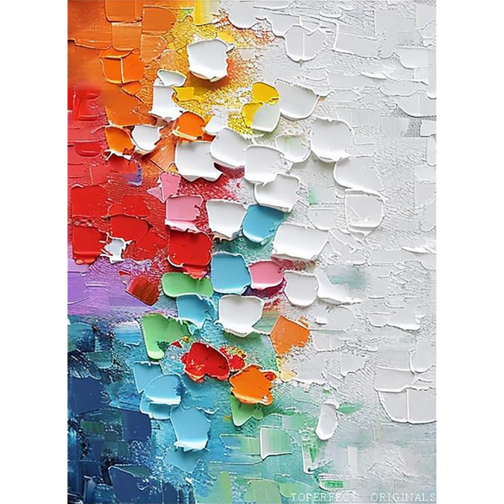 抽象画 色彩豊か パレットナイフ技法 Amazon.co.jp: パレットナイフを使用した抽象画 29 点