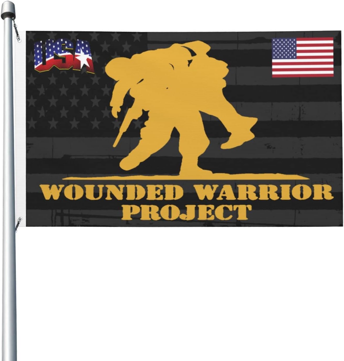 UsWoundedWarriorProject Flag 3x5 Ft, Double Printed