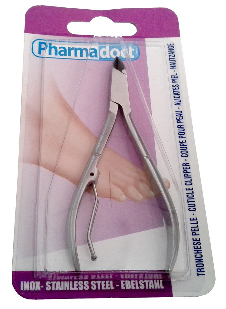 Pharmadoct Tronchese per Cuticole in Acciaio Inossidabile, 12 Blister