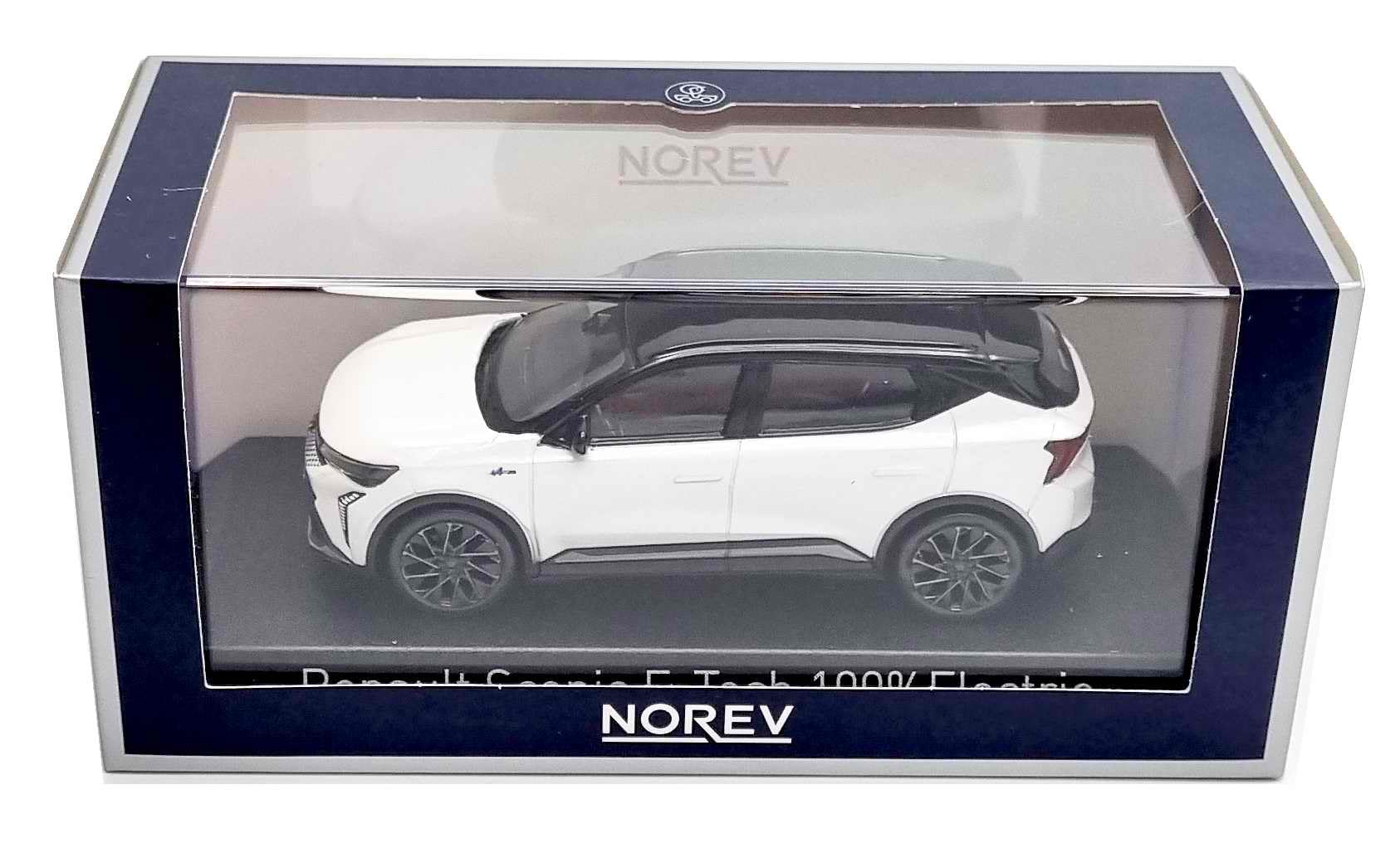 NOREV Voiture de Collection Renault Scénic E-Tech 100% Electric Esprit Alpine 2024 Blanc Nacré 1/43 Métal Compatible avec Renault