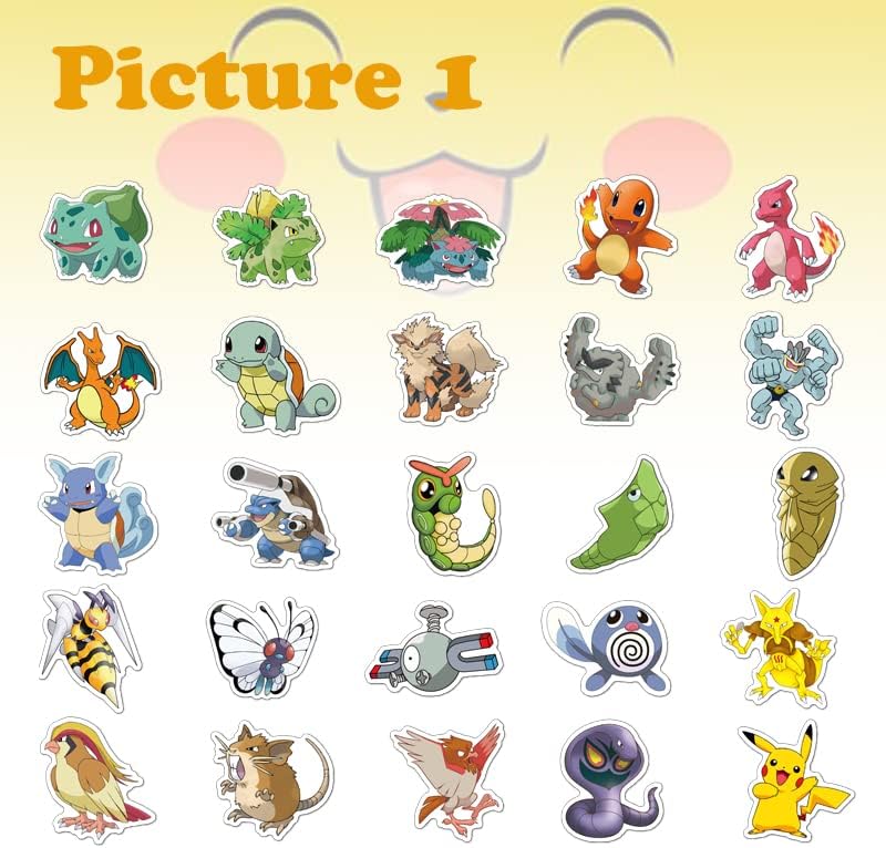 Miniatura 2 de Paquete de 100 calcomanías de anime para niños calcomanías de vinilo impermeables para laptop tableta teléfono álbumes de recortes carpetas