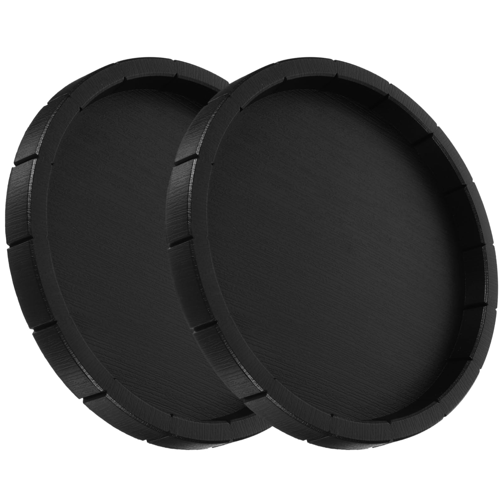 Hohopeti 2Pcs Round Reptile Food Water Bowls Black Pet Supplies for Tortoise Lizard and Pets Easy to Clean for Food Design