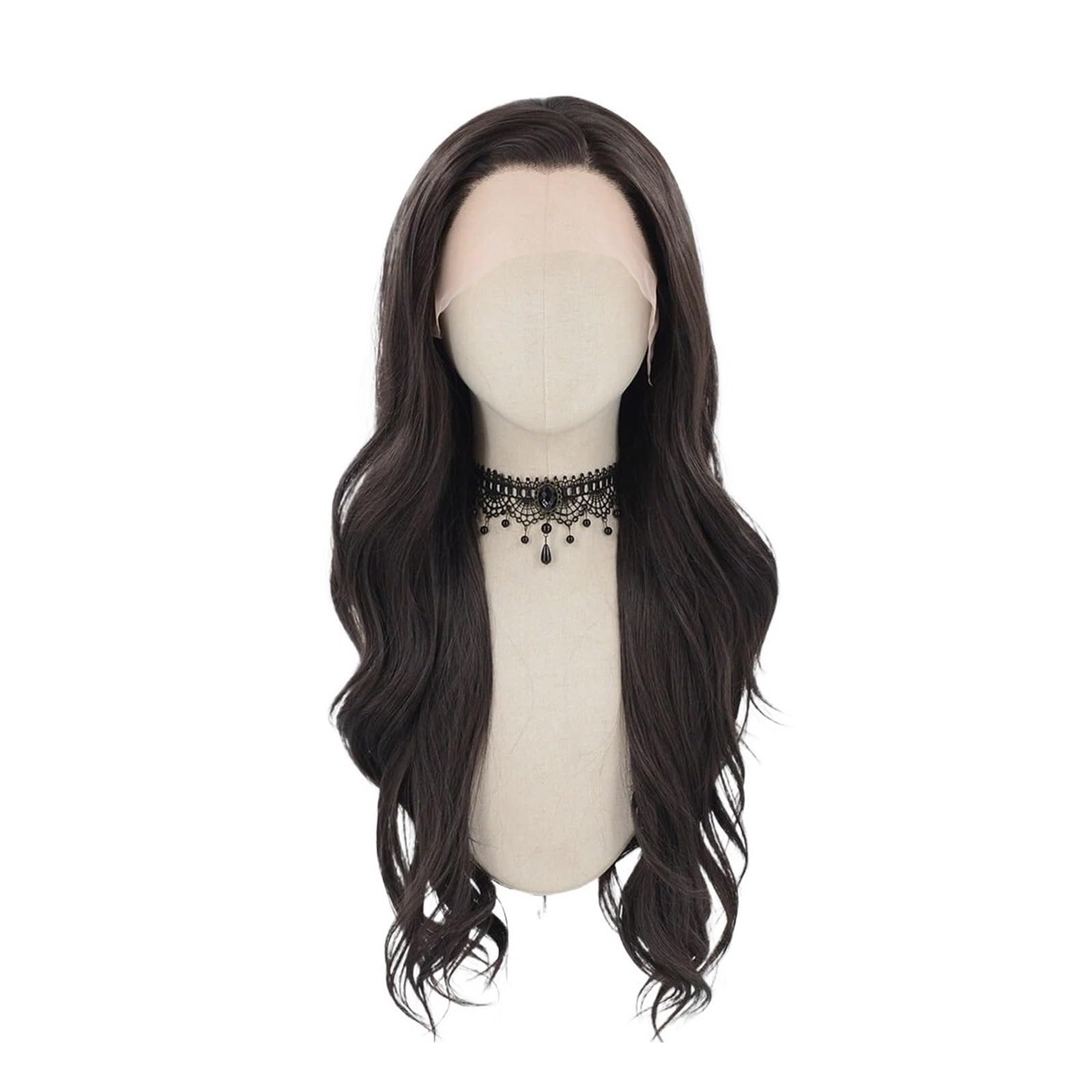 Perruque lace front wig synthétique ondulée longue résistante chaleur - 6