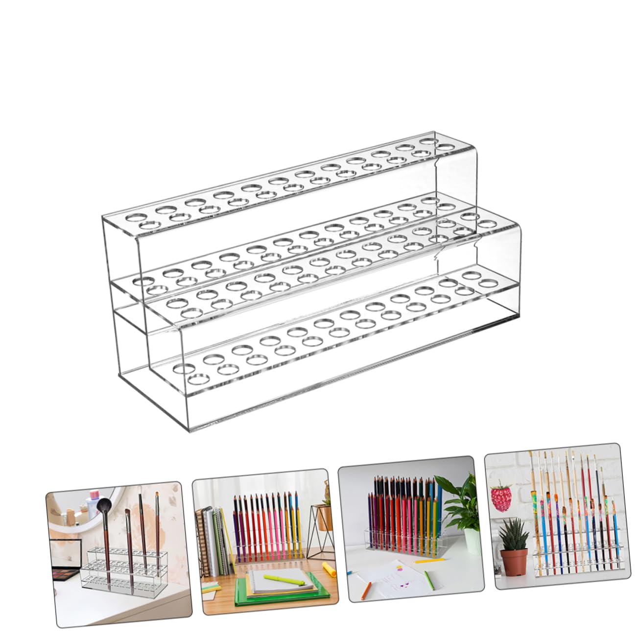 Housoutil 2pezzi Portapenne Portapenne Trasparente Organizer Da Scrivania Espositore Per Penne Portaoggetti Per Penne Supporto Di Plastica Sfera
