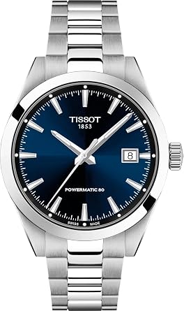 Tissot Gentleman 38mm, Swiss Automatic Watch for Men, Stainless Steel Case, Blue Dial, T1658071104100