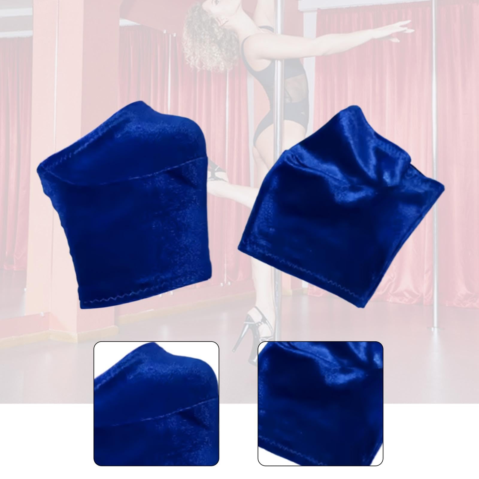 2 Pezzi Copriscarpe in Velluto Resistenti All'usura, Protezioni per Scarpe Da Spogliarellista, Antigraffio, Antiscivolo, Adatti per L'uso, Blue M