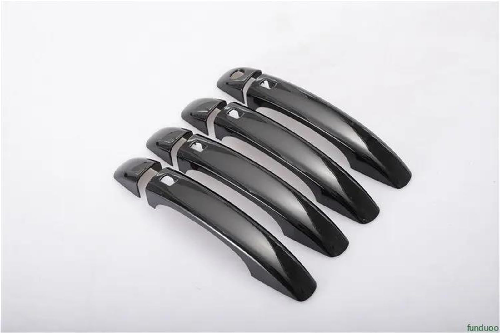 Piwine Style 2 For A4 B8 2009 2010-2016 Black Chrome Car Door Handle Cover Sticker Styling Accessories Cover Assembly(Style 2)