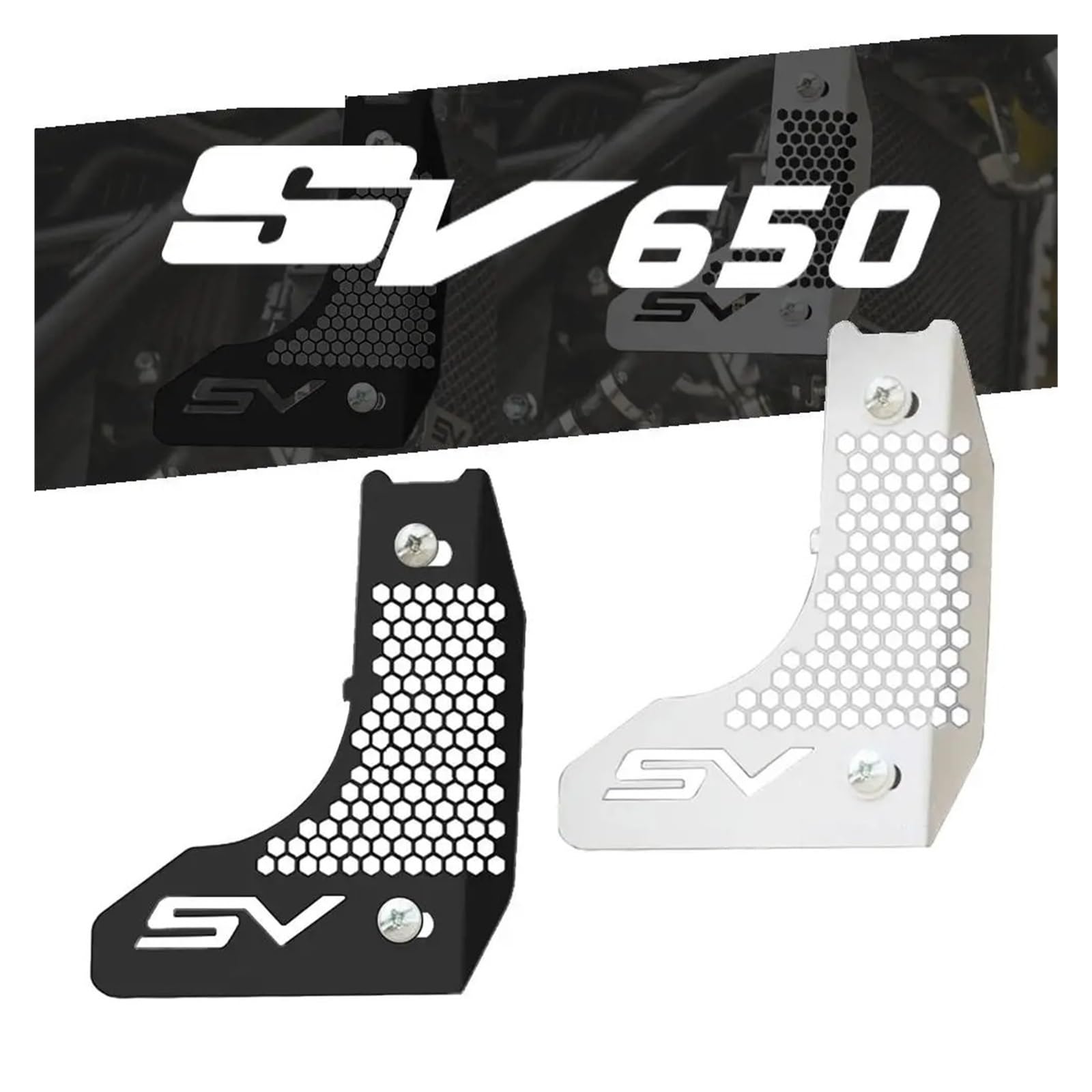 Compatible avec SV650 Moto Grille de radiateur latérale en Aluminium Protecteur de Protection SV 650 2016 2017 2018 2019 2020 2021 Accessoires (Color : Black)