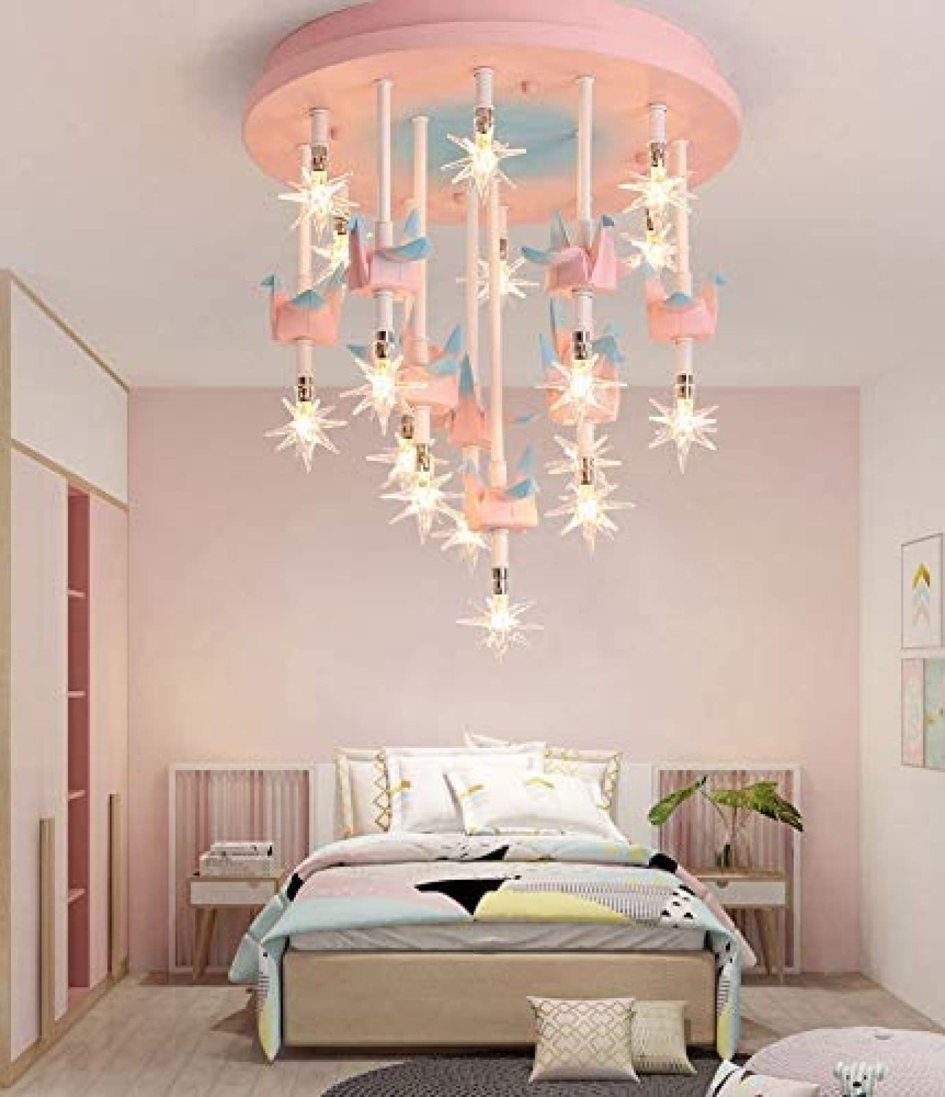 led kinderkamer lamp moderne jongen meisje slaapkamer licht creatief prinses koningin kroon plafondlamp cartoon kroonluchter voor woonkamer/a/warm licht Interesting