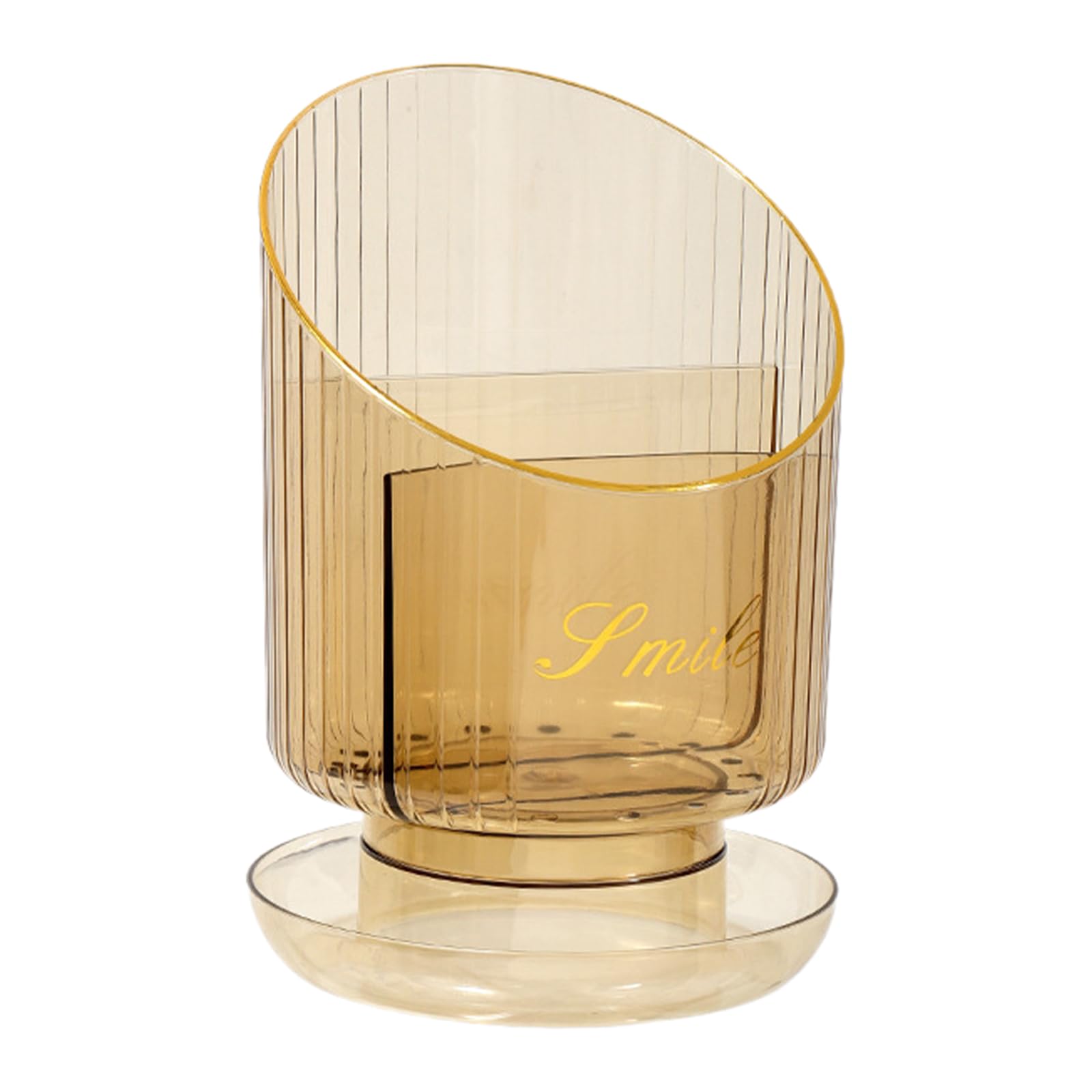 Tnbccxn Gold Pen Cup, Makeup Brush Storage Container Convenient Cosmetic Tool Elegant Eyebrow Pencil Holder Desktops Decorations(Gold)