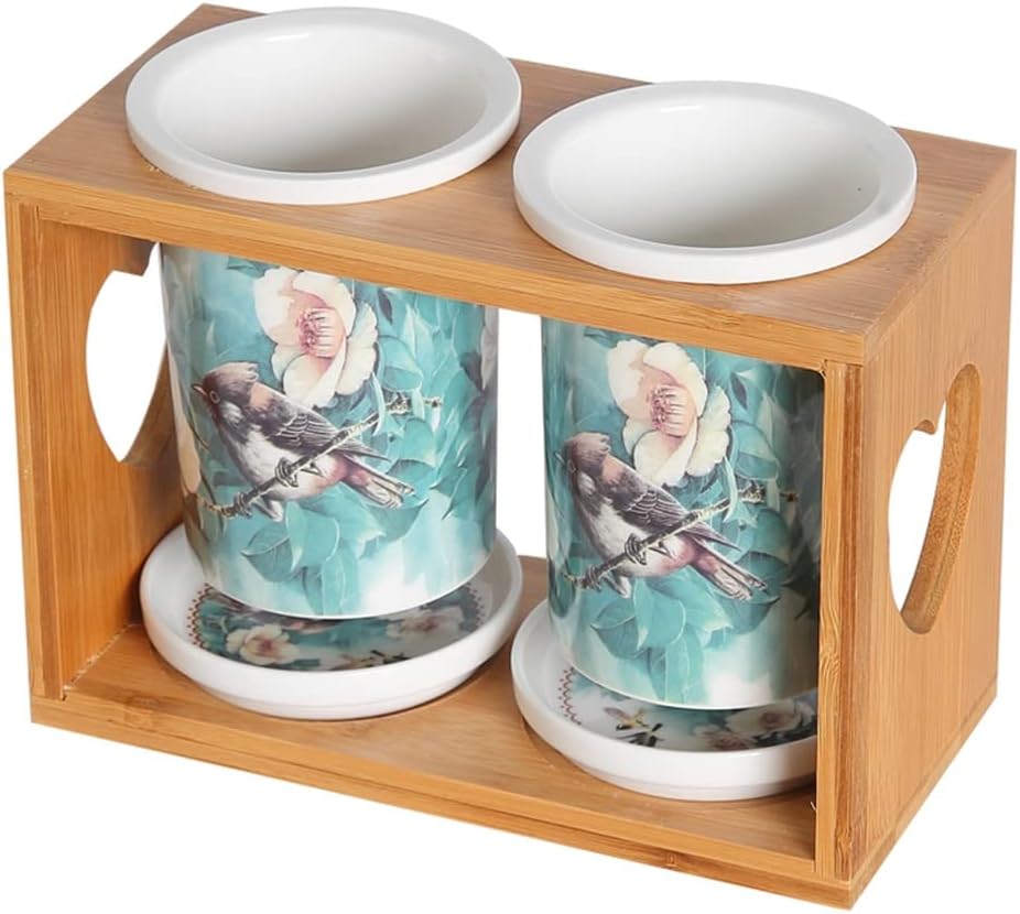 Household Ceramic Chopsticks Holder Knife Holder Integrated Multifunctional European Kitchen Supplies Rack (Color : A, Size : Style 2) (A Style 1)