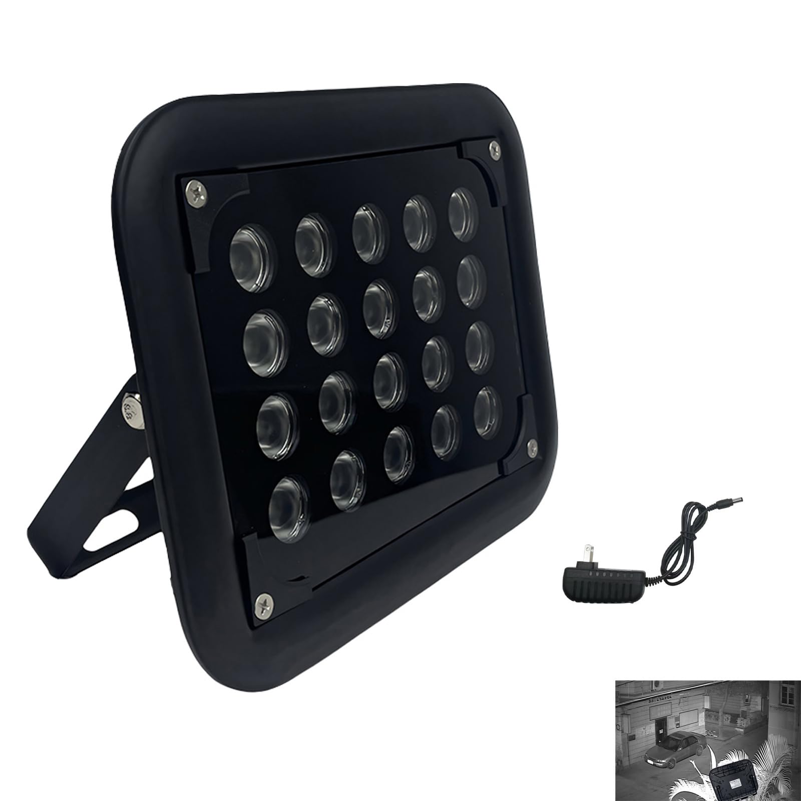 IR Illuminator for CCTV Security Camera,ir Lights for Night Vision Illuminator Light, Rainproof, Automatic Switch at Night (20 Led IR Lights Aluminum Shell)