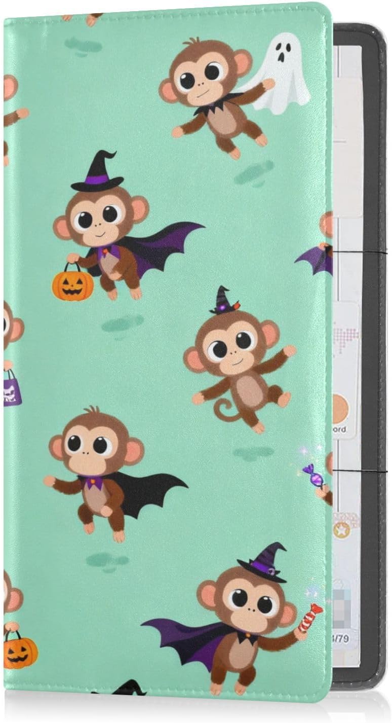 Car Registration and Insurance Holder Halloween Monkey Registration Insurance Card Holder PU Leather Glove Box Organizer Makes Your Documents In Car Registration and Insurance Holder Halloween Monkey Registration Insurance Card Holder PU Leather Glove Box Organizer Makes Your Documents In