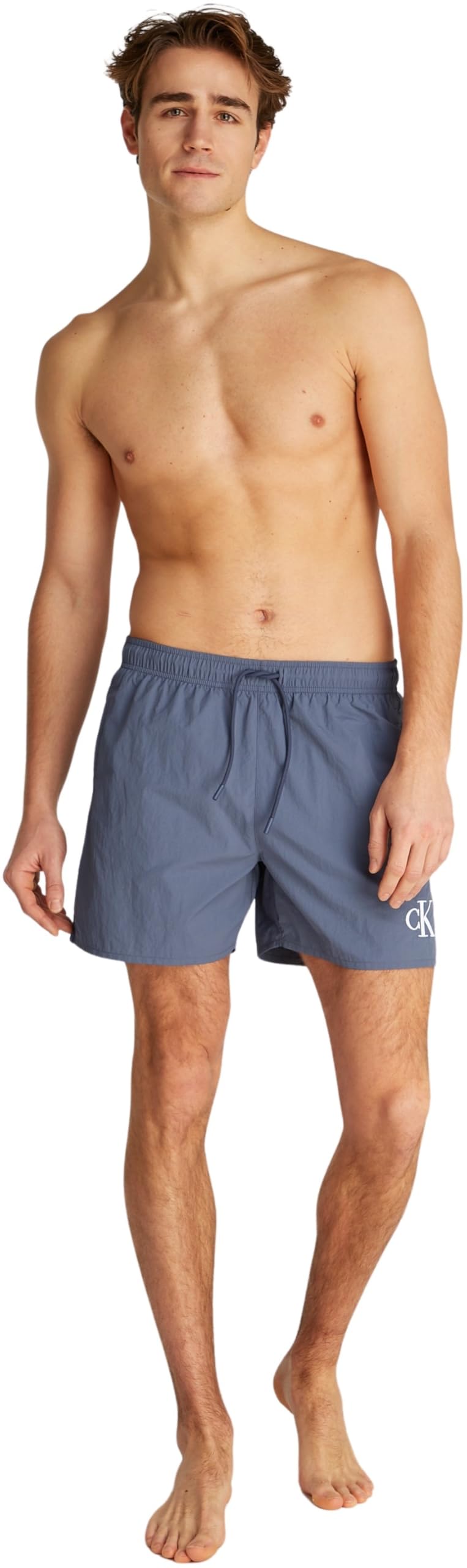 Calvin Klein Uomo Pantaloncino da Bagno Medium Drawstring con Logo