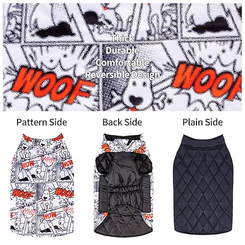 Manteau d'hiver pour chien imperméable réversible veste chaude petite grande taille