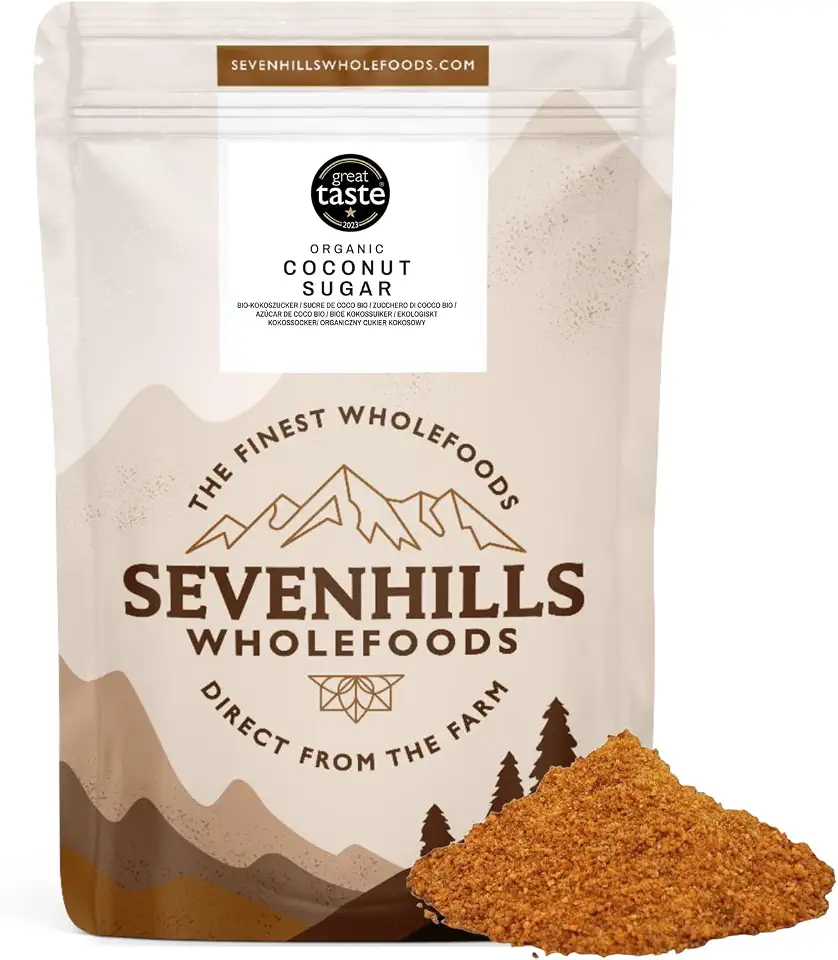 Sevenhills Wholefoods Bio Kokosblütenzucker 1.8 kg, unraffiniert, für Getränke, Desserts & Backwaren