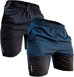 Génerico Kit 2 Shorts Masculinos Dry Fit Bermuda Academia Fitness Treino