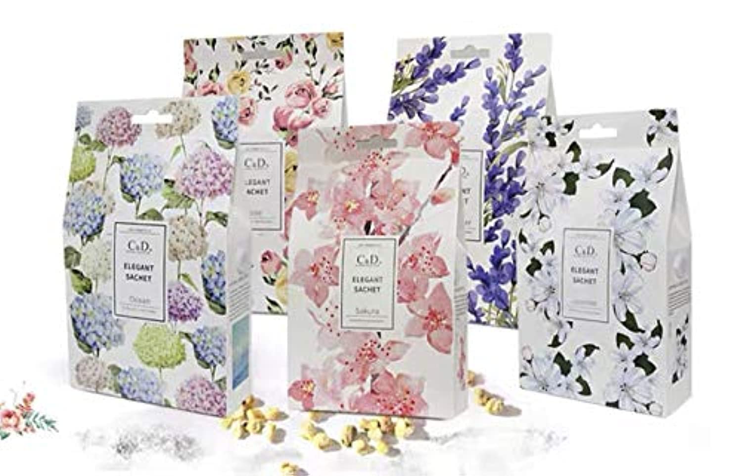 Scented Sachets Drawer Liners Gift Set, Fragrance Packets Perfume Envelopes for Dresser, Home, Wardrobe, Drawer, Car, Closets, for Her - 4 packs (Lavender)