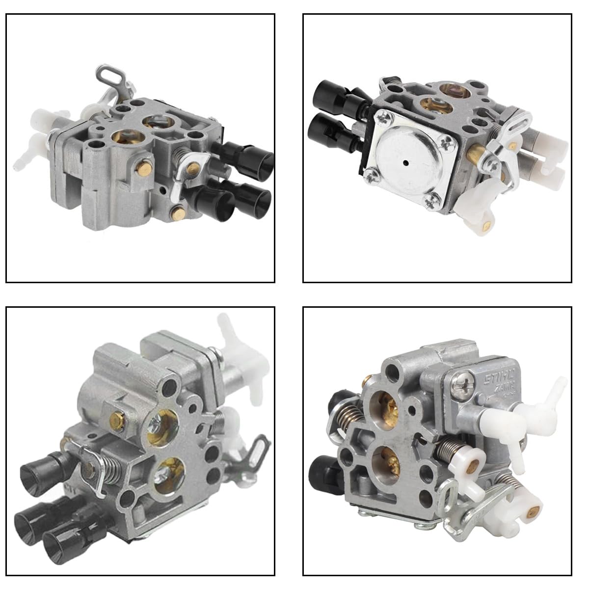 ZAMDOE Vergaser für Stihl HS46 HS56 für ZAMA C1T-S195 C1T-S195E 4242-120-0600 7010-871-0231 Serie Heckenscherenmotor ersetzt Rasentrimmer-Unkrautvernichter, mit Zündkerzen-Kraftstofffilter
