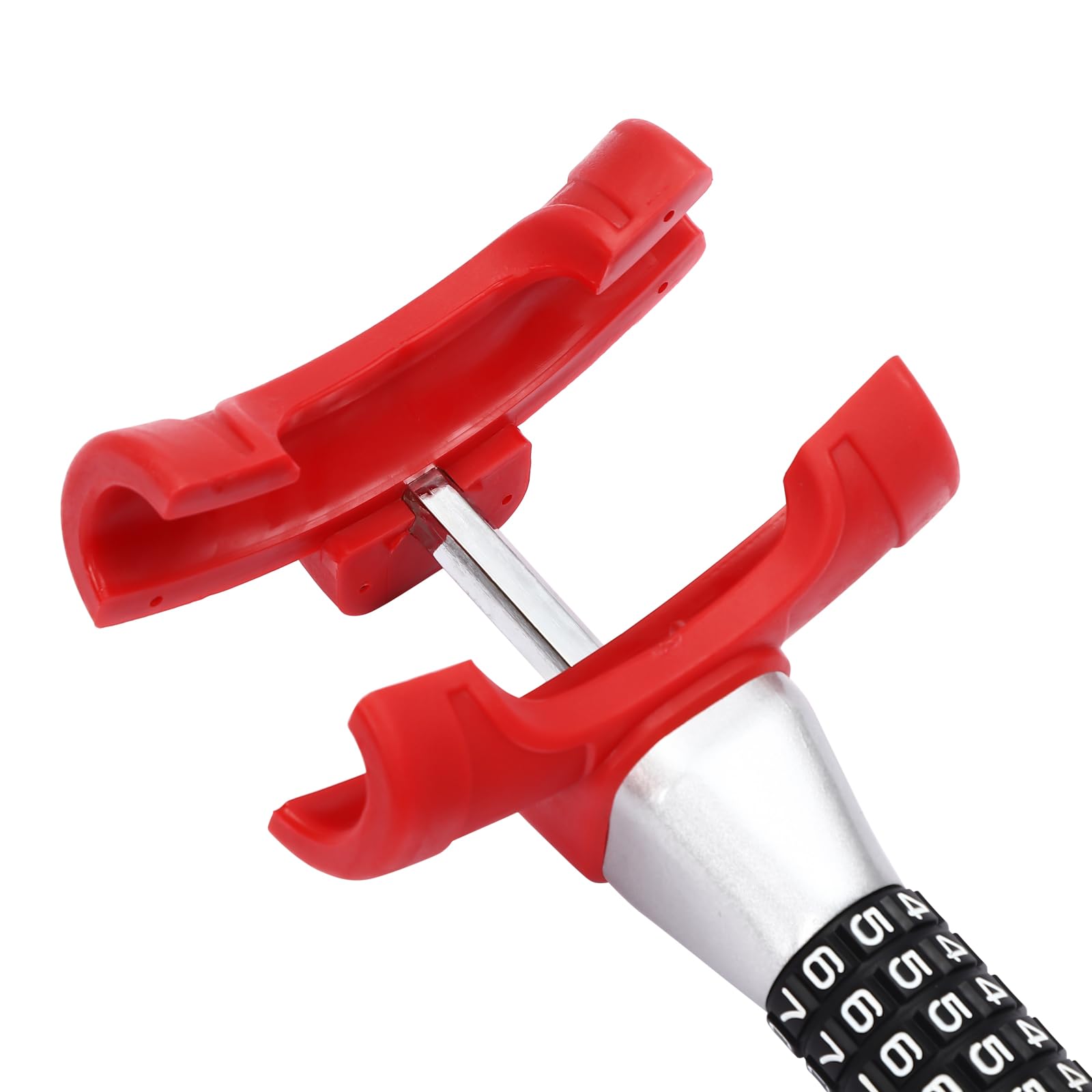 Antivol universel pour volant de voiture - Protection antivol - Avec tournevis - Avec tournevis - Rouge moderne