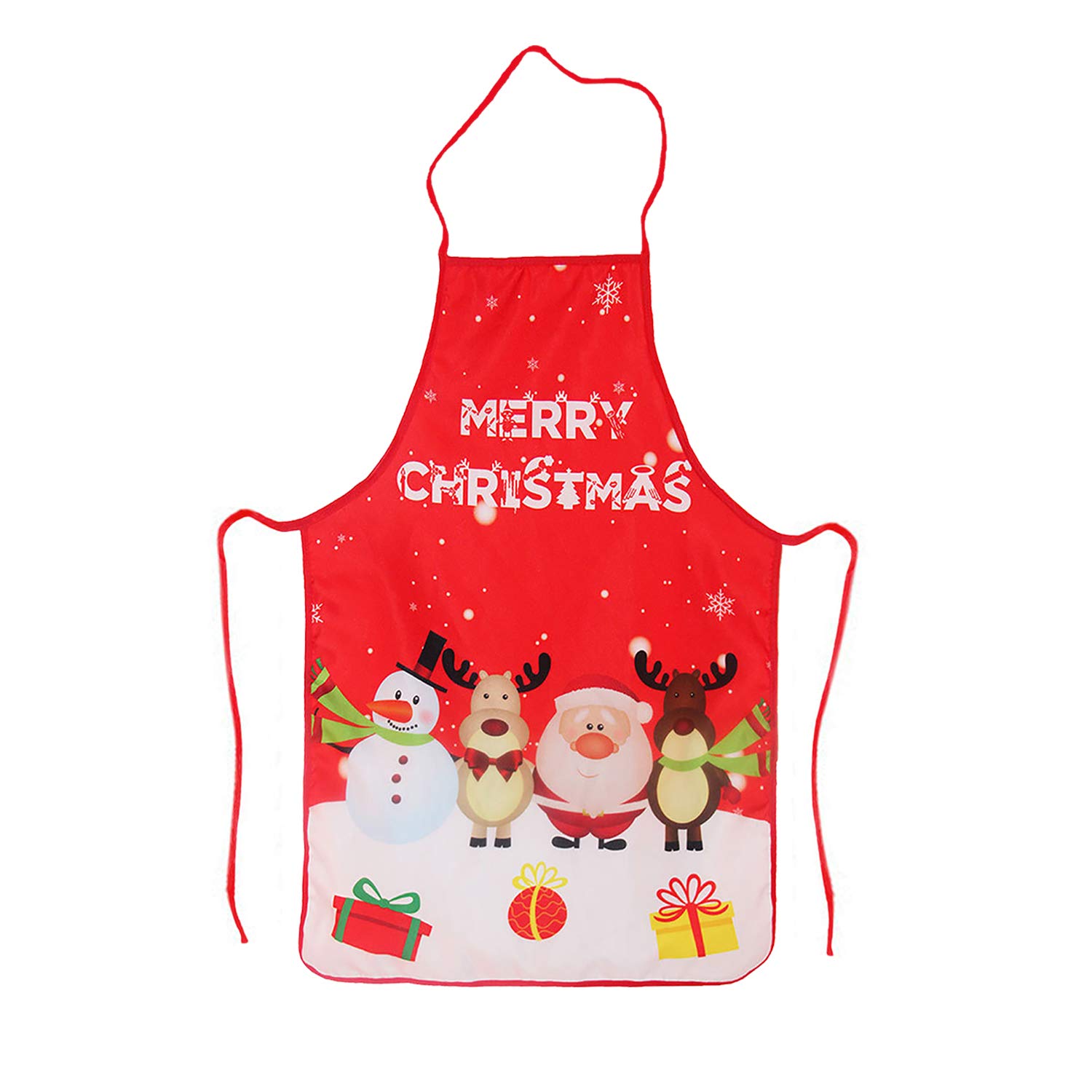 LeeLoon Chistmas Apron,Santa Claus/Elk/Snowman Style Decoration Apron for Christmas Dinner Party Cooking Baking Crafting