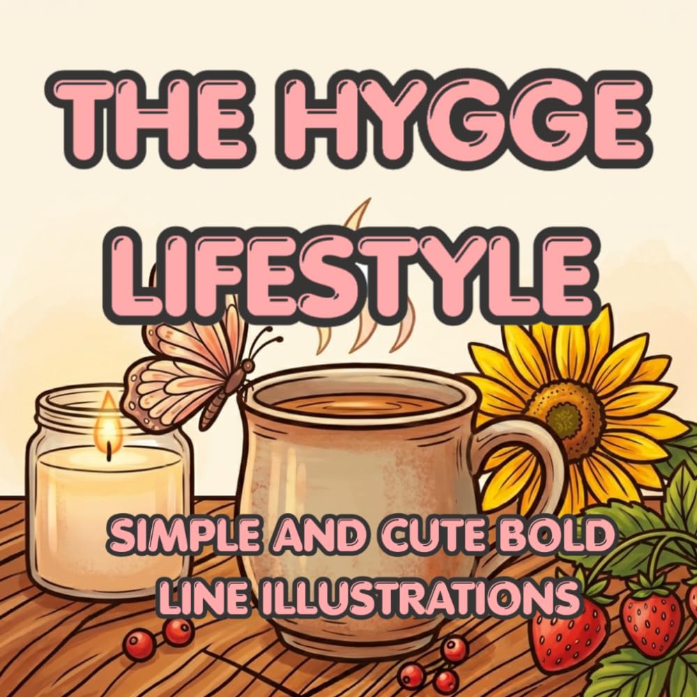 The Hygge Lifestyle Coloring Book: Simple and Cute Bold Line Illustrations for Mindfulness, Relaxation and Anxiety Relief