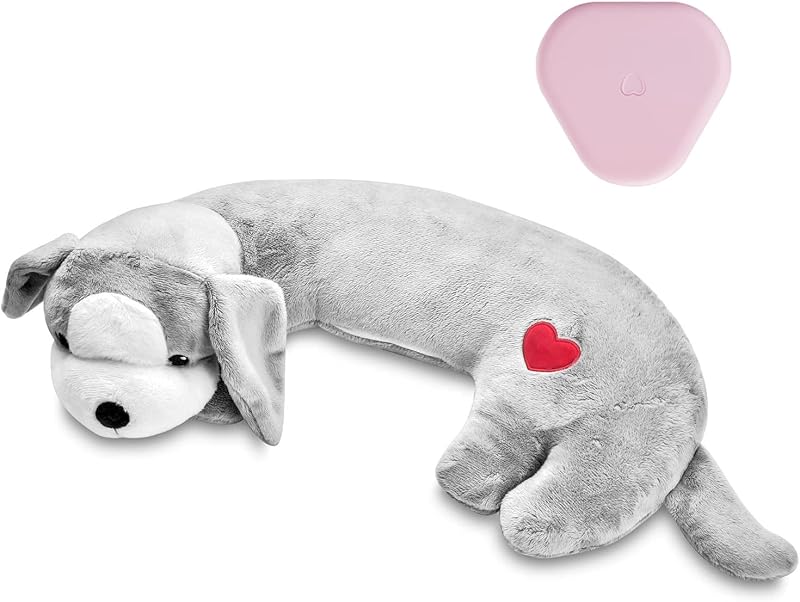 Brinquedo de Pelúcia com Simulador de Batimentos para Cães Moropaky, Cinza