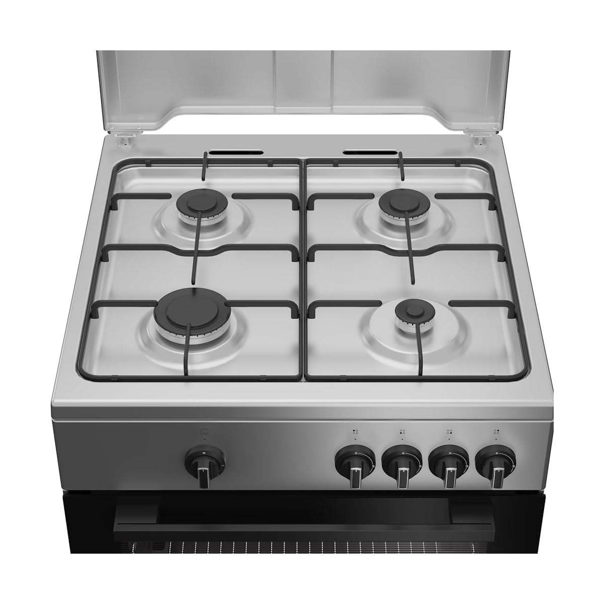 Cucina A Gas I6GGKMS 60 Cm, 4 Fuochi, Forno A Gas, 64 Litri, Click&Clean, Steam&Clean, Timer, Colore Acciaio Inox, Classe Energetica A+