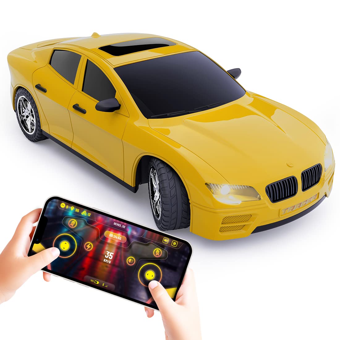 Mirana USB Rechargeable Racing Bluetooth App Smart Toy Car with Nitro Boost App Bluetooth