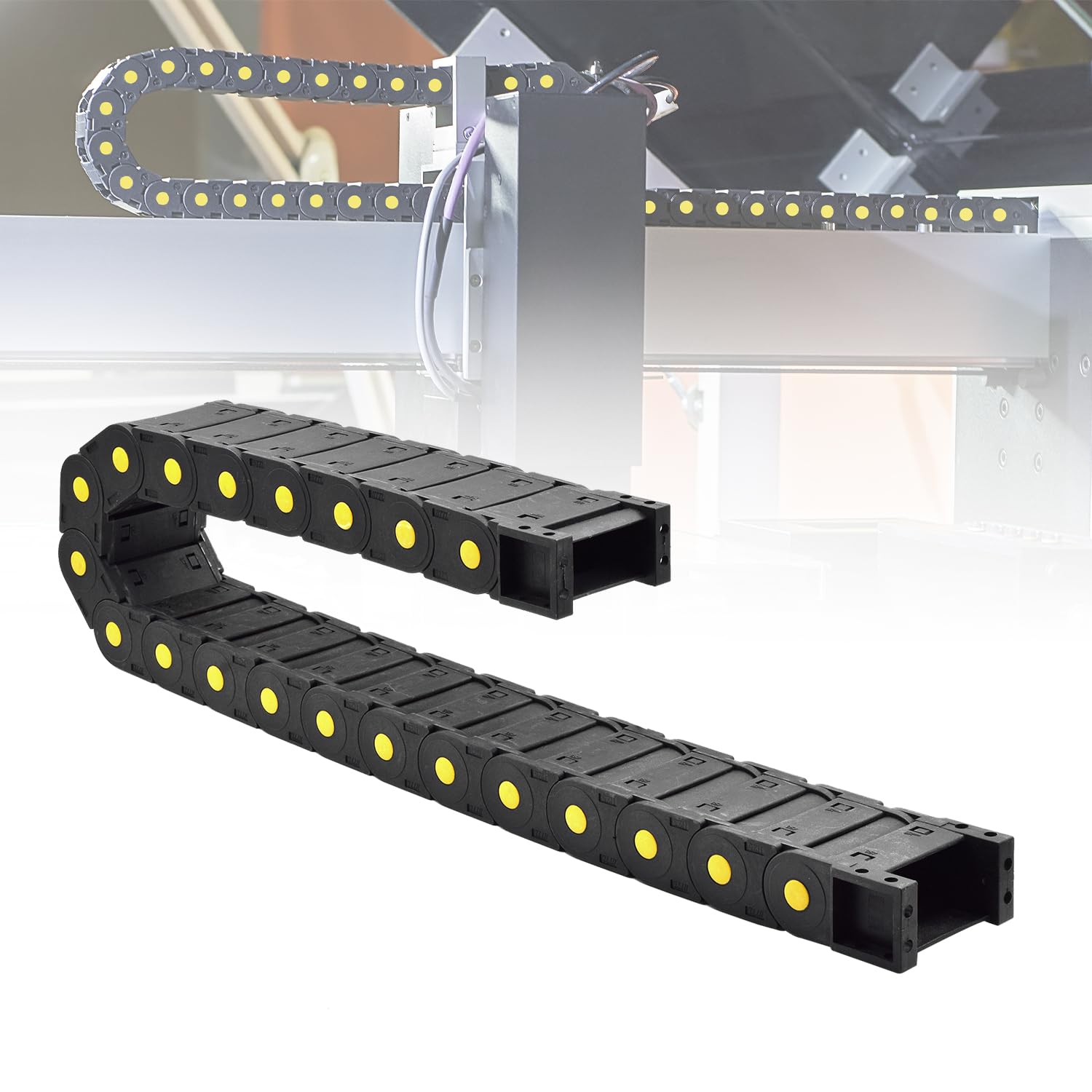 Cadena De Arrastre Para Cables R150 - Longitud 1000 Mm, Interior 25x77 Mm, De Nylon PA66, Para Impresoras 3D, CNC Y Maquinaria