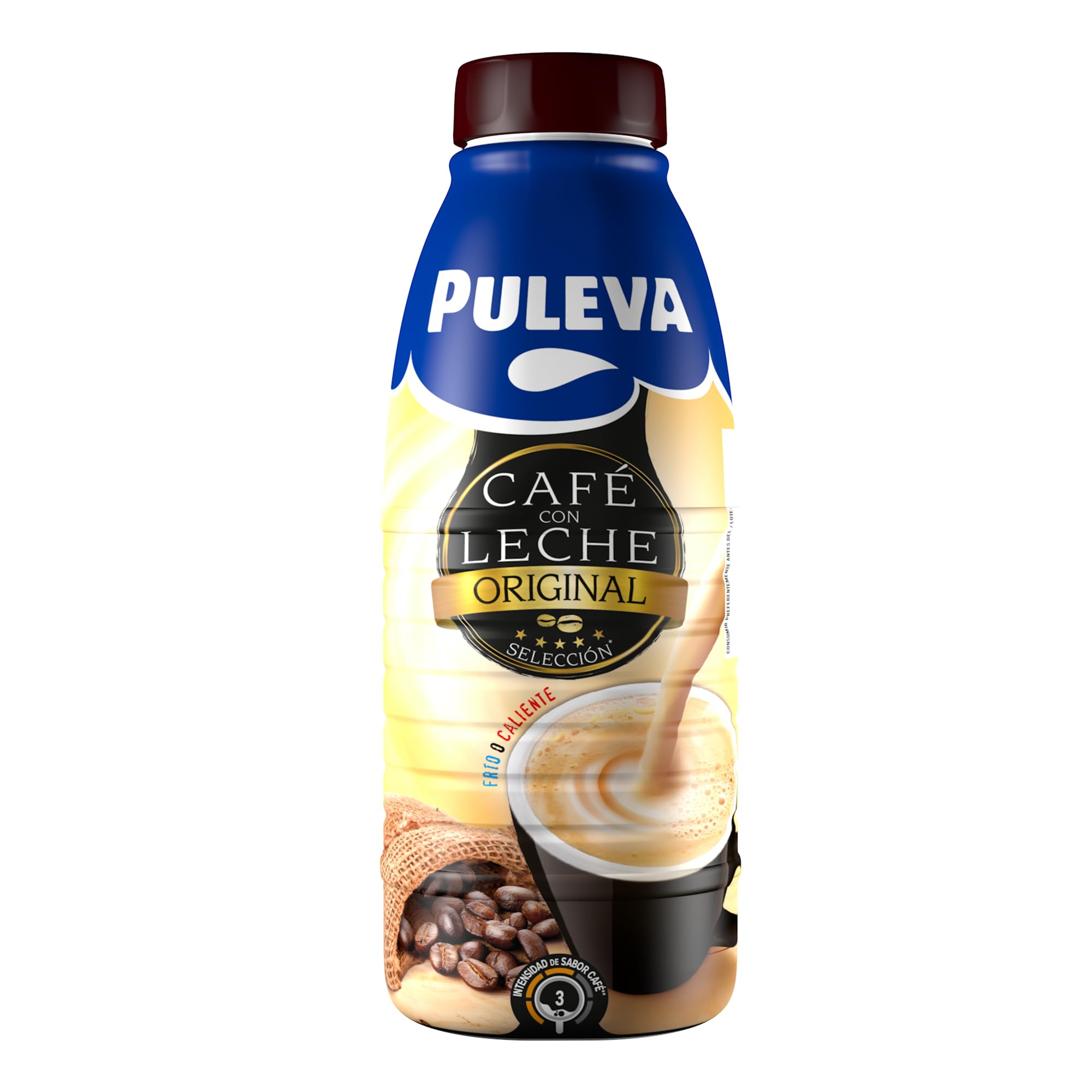 Puleva - Café con Leche Original, Bebida Láctea, Lista para Tomar, Mezcla de Café Arábica y Robusta, Tomar Frío o Caliente, Rico en Vitaminas A y D, Pack 6 x 1 Litro