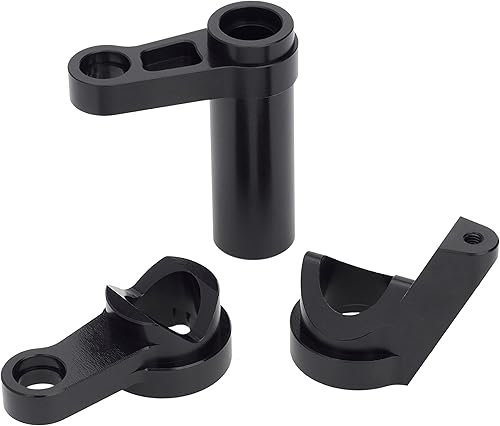 Miniatura 7 de DKKY - Juego de manivela de dirección de aleación de aluminio 7075 kit compuesto de dirección anodizada dura para 18 TRAXXAS Sledge RC Upgrades