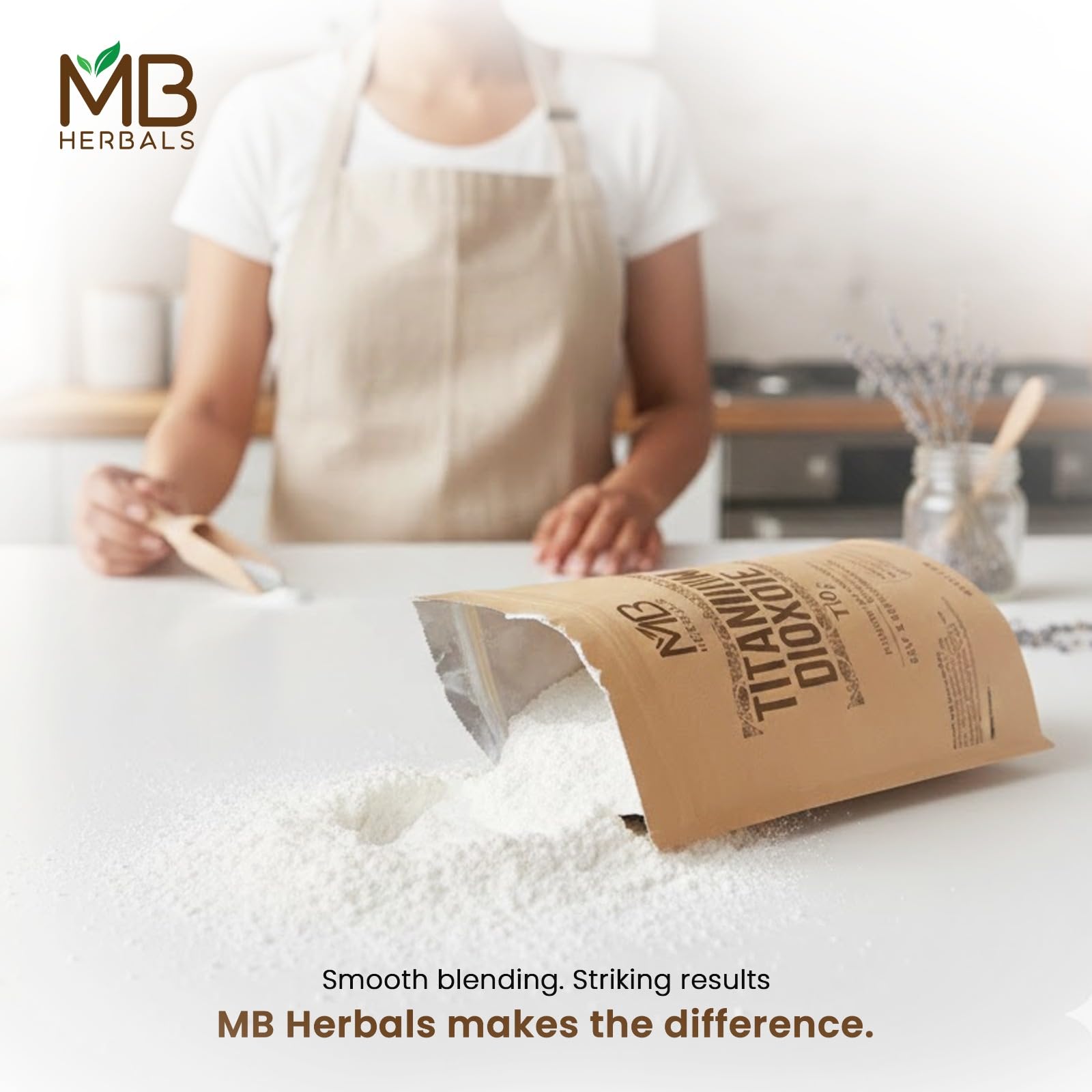 MB Herbals Titanium Dioxide Powder 227G – High Purity White Pigment for Resin Art, Soap Making, Paint, DIY Crafts, Cosmetic Formulations & Industrial Use – Resealable Packaging 1