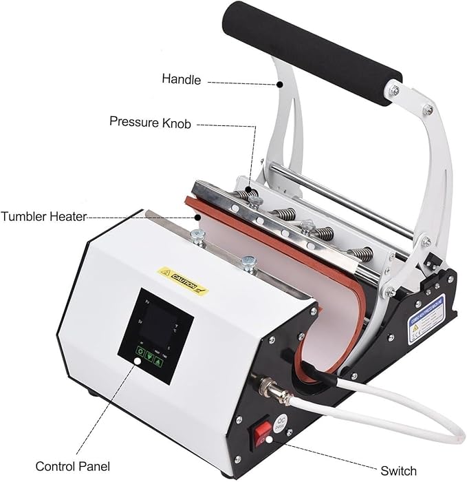 Máquina de Prensa de Calor para Tazas 11-20oz Sublimación 300W 110V miniatura 6