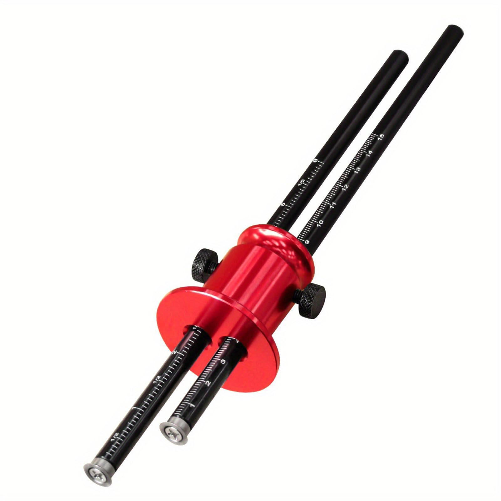 Anreißnadel aus eloxiertem Aluminium mit Stahl, Messung für Schrankbau und Tischlerarbeiten, professionelles Schreiner-Layout-Werkzeug, Markierungsreißnadel mit Stahl-Doppel-Messsystemen für