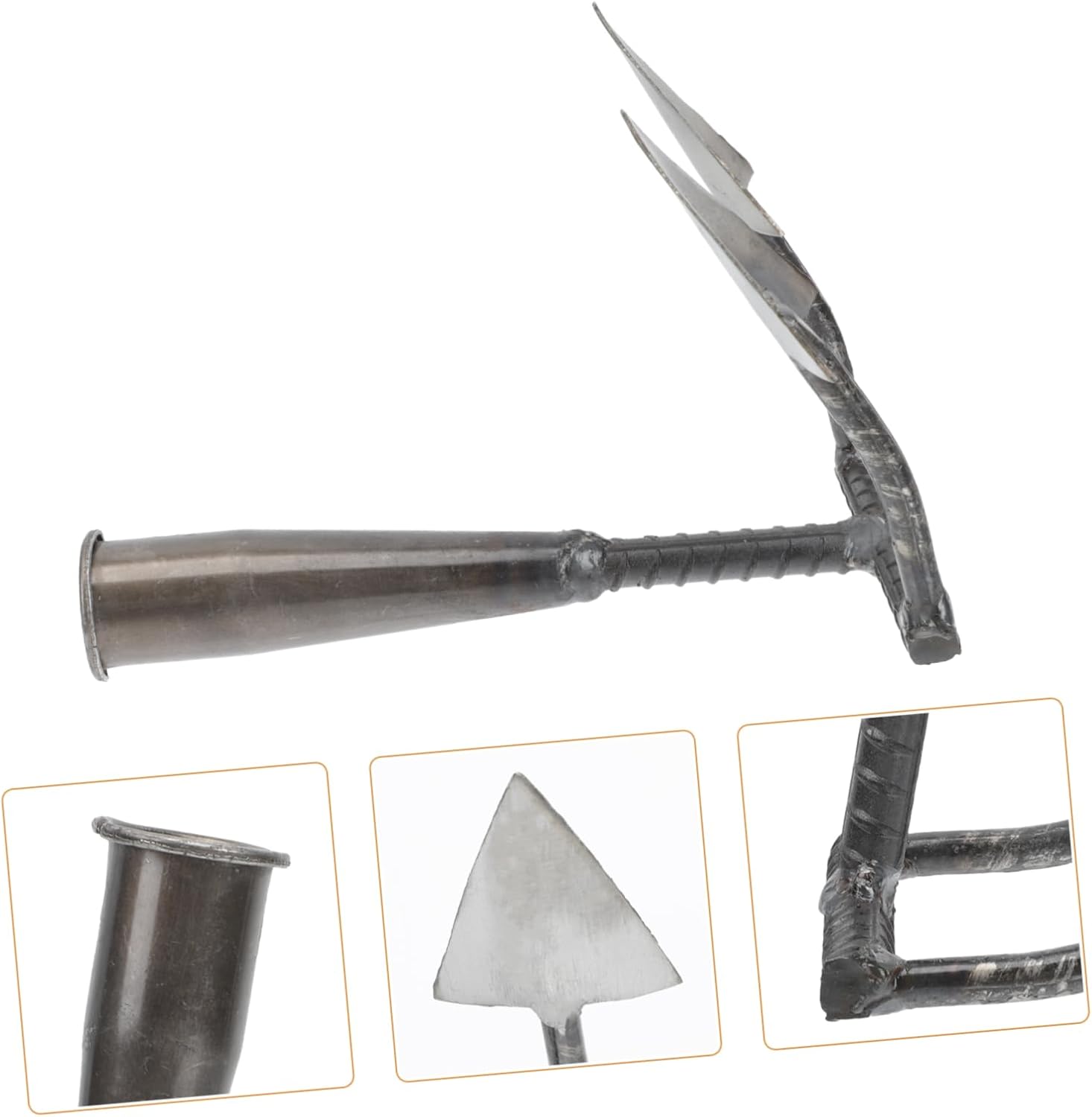 BESPORTBLE 2pcs Triangle Hoe Gardening Tool Pointed for Digging and Weeding Soil Cultivator for Flower Beds and Garden Use