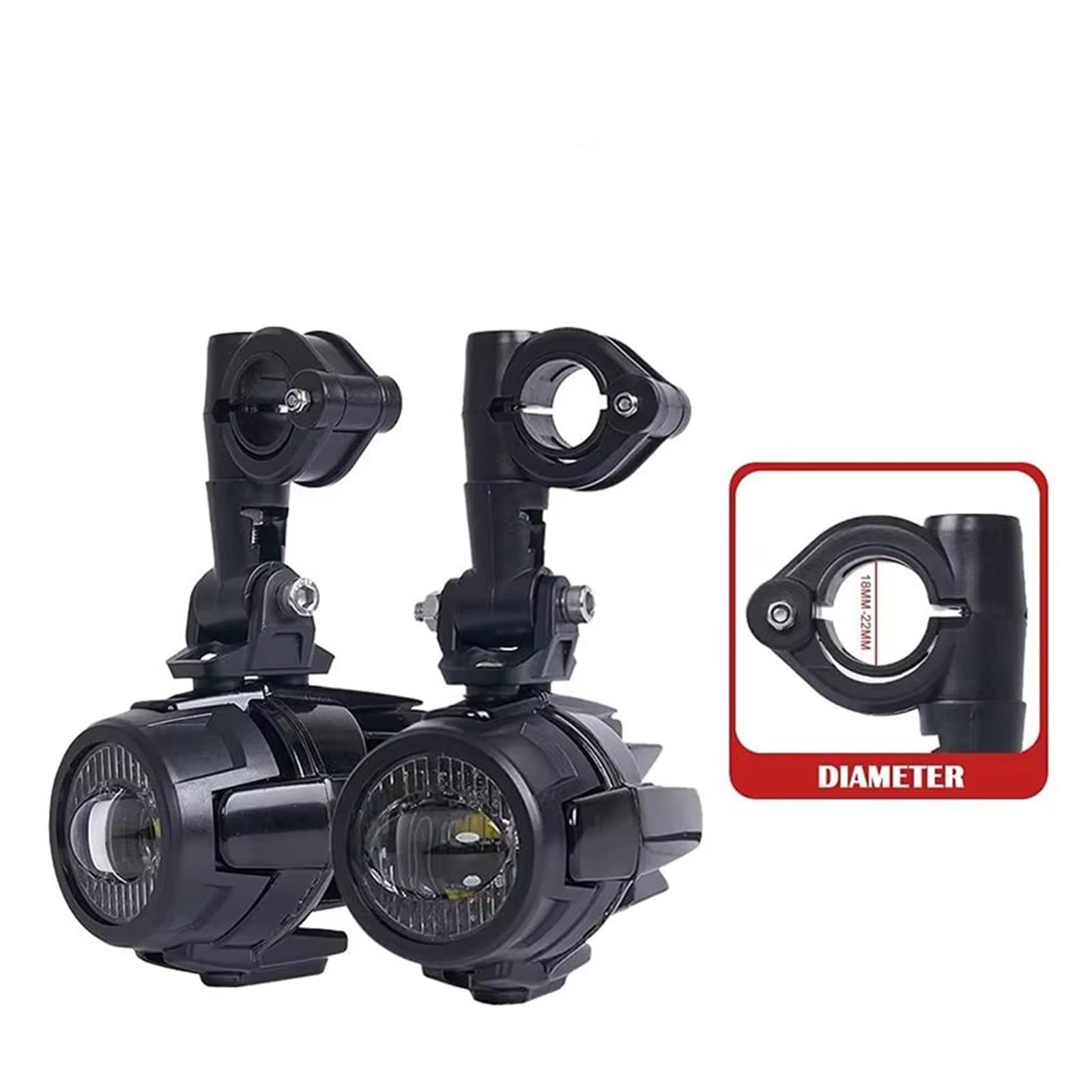 Faretti LED Moto Aggiornamento Lampada Più Luminosa Per BMW R1200GS F800GS F700GS F650 K1600 Moto Fendinebbia Luci Ausiliarie 40W 6000K Motociclo Fari(2piece light and wire)