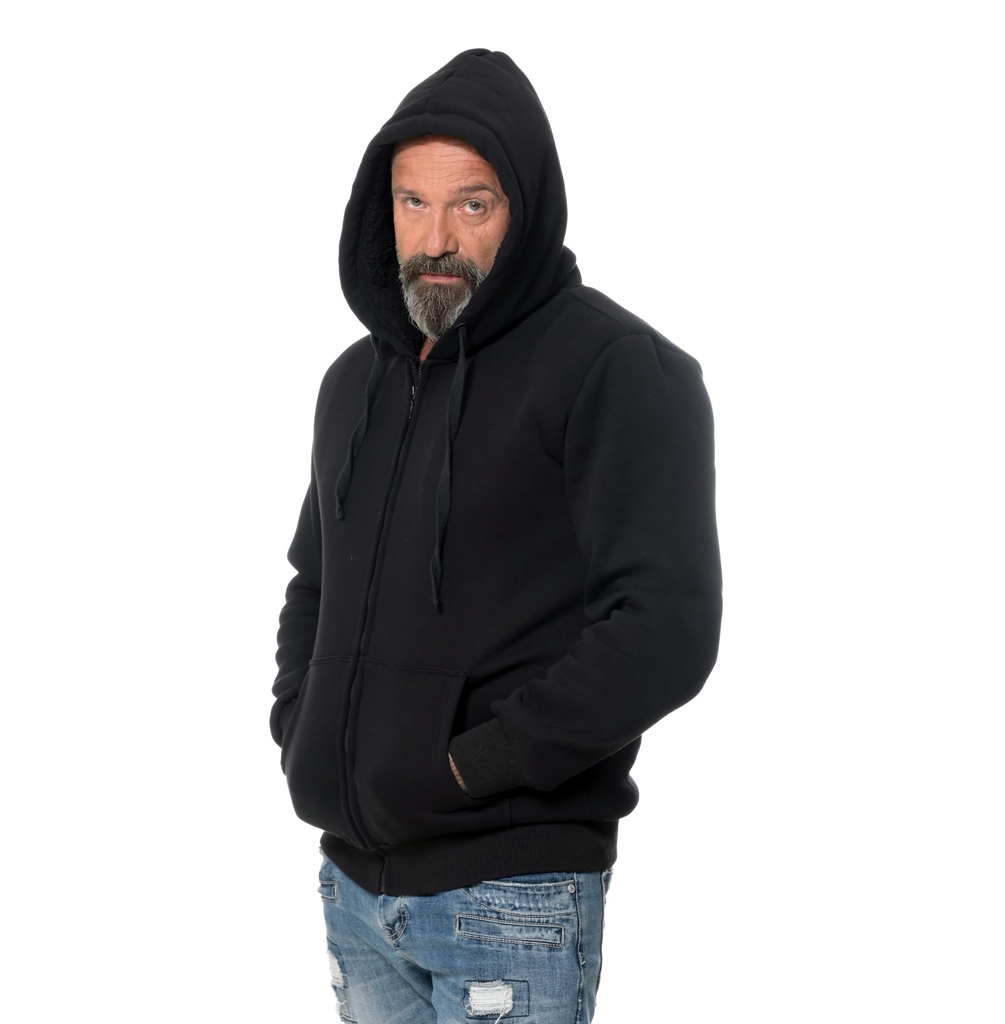 ROCK-IT Apparel Bluza z kapturem dla mężczyzn – na chłodne dni, z podszewką w górnej części i kapturem [rozmiary S-5XL] bardzo miękka tkanina najwyższej jakości