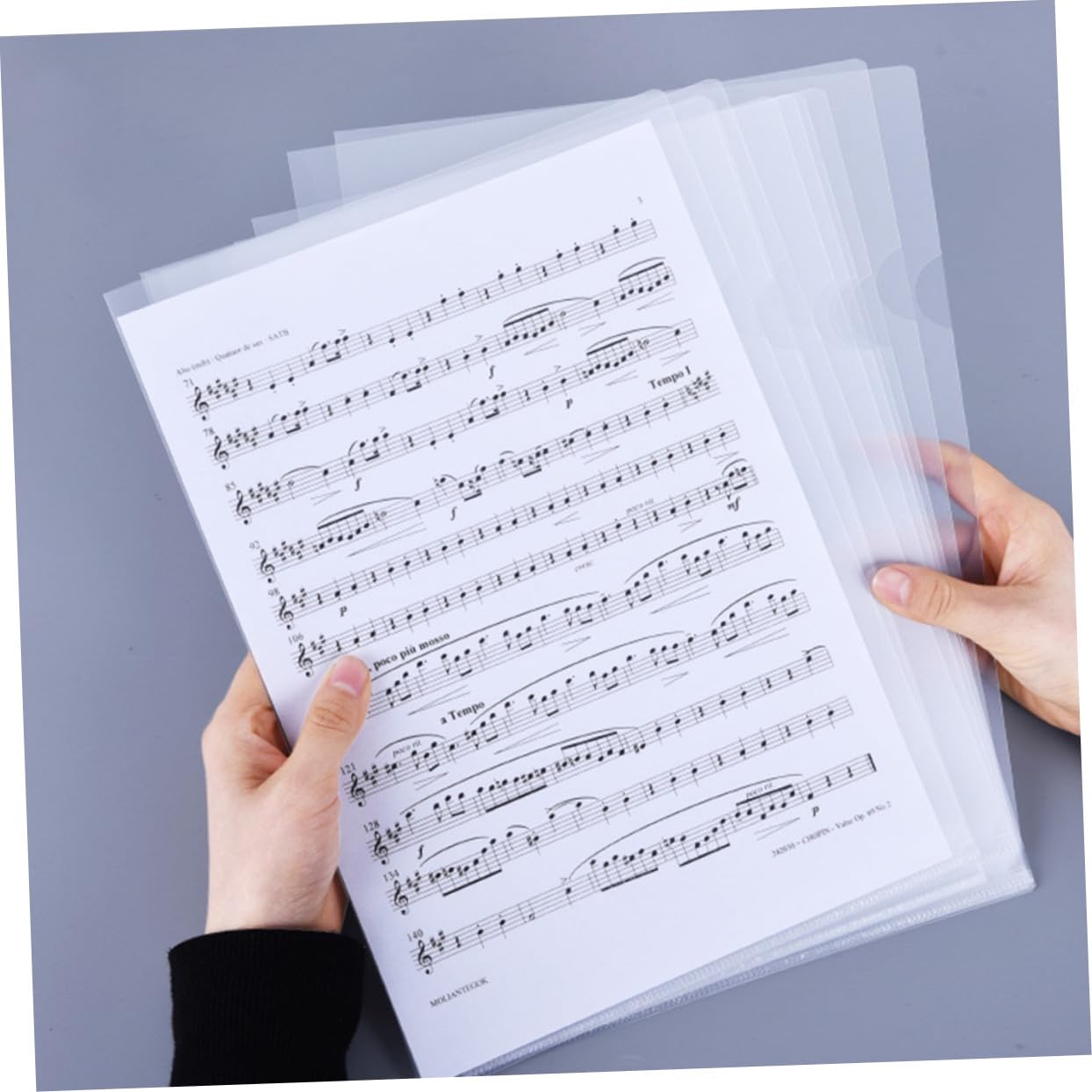 DOITOOL Carpetas De Archivos De Plástico A4 Transparentes 50 Piezas Resistentes Al Desgarro Multifuncionales Para Oficina y Escuela Fundas Para Documentos